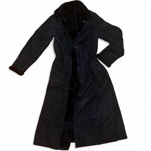 Elegant Black 100% SHEARLING FUR Women's Coat